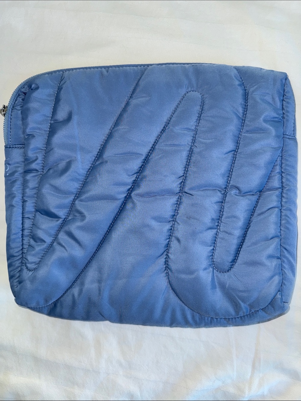 Cloth & Paper x Wondermind Light Blue Quilted Puffer Pouch
